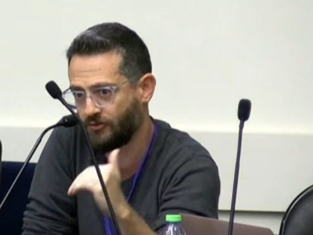 Tzvi Gottlieb speaking at a Knesset committee hearing